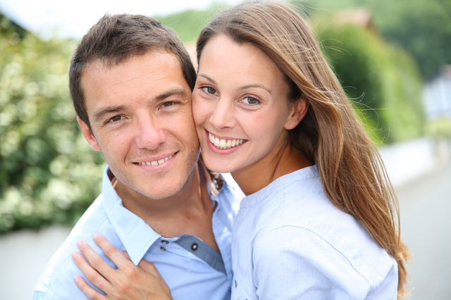 Portrait of cheerful and lovely couple
